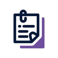 sticky note dual tone icon. Sleek and modern icon for websites and mobile apps. vector