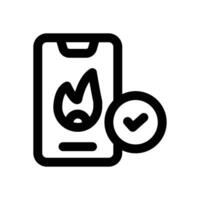 calorie line icon. Clean and minimalist icon for websites and mobile apps. vector