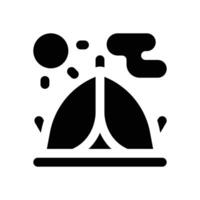 camping glyph icon. Strong and solid icon for websites and mobile apps. vector