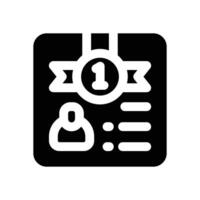 admission glyph icon. Strong and solid icon for websites and mobile apps. vector