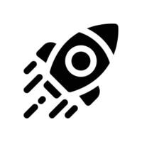 product launch glyph icon. Strong and solid icon for websites and mobile apps. vector