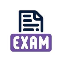 exam duotone icon. Sleek and modern icon for websites, mobile apps, marketing materials, and corporate design. Fully scalable and ready to use. vector
