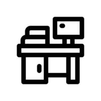 desk line icon. Clean and minimalist icon for websites, mobile apps, presentations, and logos. Fully scalable and customizable for any project. vector