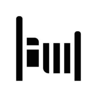 bed glyph icon. Strong and solid icon for websites and mobile apps. vector