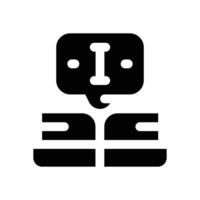study information glyph icon. Strong and solid icon for websites, mobile interfaces, presentations, and visual branding. High quality and easy to edit. vector