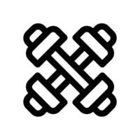 barbell line icon. Clean and minimalist icon for websites and mobile apps. vector