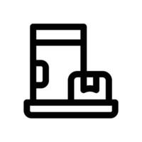 door delivery line icon. Clean and minimalist icon for websites and mobile apps. vector