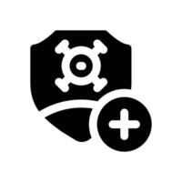 immune system glyph icon. Strong and solid icon for websites and mobile apps. vector