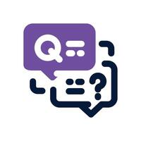 question dual tone icon. Sleek and modern icon for websites and mobile apps. vector