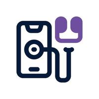 mobile medical app dual tone icon. Sleek and modern icon for websites and mobile apps. vector