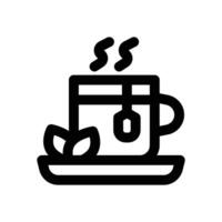 herbal tea line icon. Clean and minimalist icon for websites and mobile apps. vector
