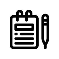 note taking line icon. Clean and minimalist icon for websites and mobile apps. vector