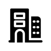 building glyph icon. Strong and solid icon for websites, mobile interfaces, presentations, and visual branding. High quality and easy to edit. vector