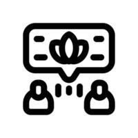 speech therapy line icon. Clean and minimalist icon for websites and mobile apps. vector