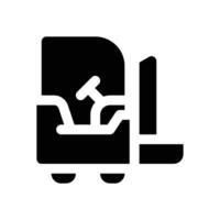 forklift glyph icon. Strong and solid icon for websites and mobile apps. vector