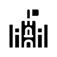 castle glyph icon. Strong and solid icon for websites, mobile interfaces, presentations, and visual branding. High quality and easy to edit. vector
