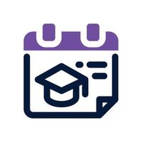 study schedule dual tone icon. Sleek and modern icon for websites and mobile apps. vector