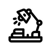 desk lamp line icon. Clean and minimalist icon for websites, mobile apps, presentations, and logos. Fully scalable and customizable for any project. vector