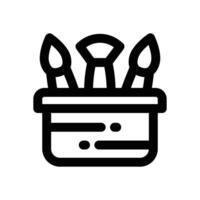 paint brush line icon. Clean and minimalist icon for websites and mobile apps. vector