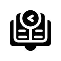learn more glyph icon. Strong and solid icon for websites and mobile apps. vector