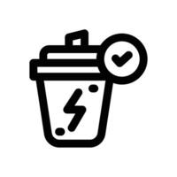 protein shake line icon. Clean and minimalist icon for websites and mobile apps. vector