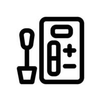 rapid test line icon. Clean and minimalist icon for websites and mobile apps. vector