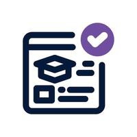 learning platform dual tone icon. Sleek and modern icon for websites and mobile apps. vector