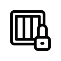 locked package line icon. Clean and minimalist icon for websites and mobile apps. vector