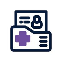 medical history dual tone icon. Sleek and modern icon for websites and mobile apps. vector