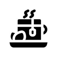 herbal tea glyph icon. Strong and solid icon for websites and mobile apps. vector