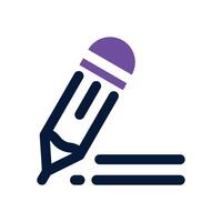 pencil dual tone icon. Sleek and modern icon for websites and mobile apps. vector