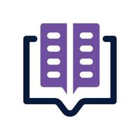 open book dual tone icon. Sleek and modern icon for websites and mobile apps. vector