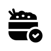 carbohydrate glyph icon. Strong and solid icon for websites and mobile apps. vector