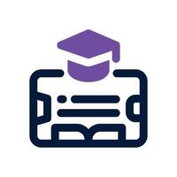 mobile learning dual tone icon. Sleek and modern icon for websites and mobile apps. vector