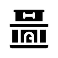 fitness center glyph icon. Strong and solid icon for websites and mobile apps. vector