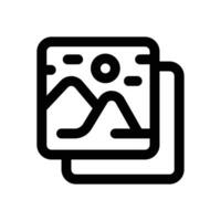 photo line icon. Clean and minimalist icon for websites, mobile apps, presentations, and logos. Fully scalable and customizable for any project. vector