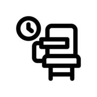 desk line icon. Clean and minimalist icon for websites and mobile apps. vector