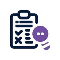 assessment dual tone icon. Sleek and modern icon for websites and mobile apps. vector