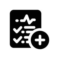 medical test glyph icon. Strong and solid icon for websites and mobile apps. vector