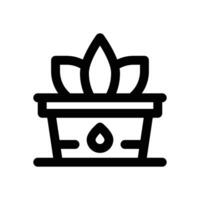 aloe vera line icon. Clean and minimalist icon for websites and mobile apps. vector