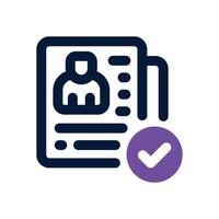 approved duotone icon. Sleek and modern icon for websites, mobile apps, marketing materials, and corporate design. Fully scalable and ready to use. vector