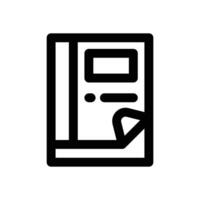 paperback line icon. Clean and minimalist icon for websites and mobile apps. vector