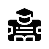 mobile learning glyph icon. Strong and solid icon for websites, mobile interfaces, presentations, and visual branding. High quality and easy to edit. vector