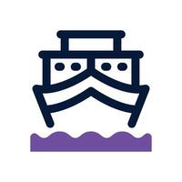 ship cargo dual tone icon. Sleek and modern icon for websites and mobile apps. vector