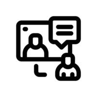 virtual classroom line icon. Clean and minimalist icon for websites and mobile apps. vector