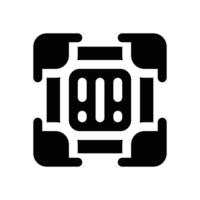 barcode glyph icon. Strong and solid icon for websites and mobile apps. vector