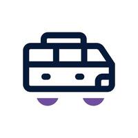 bus dual tone icon. Sleek and modern icon for websites and mobile apps. vector