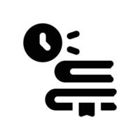 study time glyph icon. Strong and solid icon for websites and mobile apps. vector