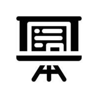 blackboard glyph icon. Strong and solid icon for websites, mobile interfaces, presentations, and visual branding. High quality and easy to edit. vector