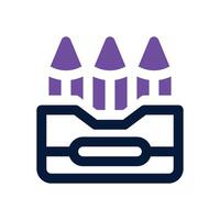 crayon dual tone icon. Sleek and modern icon for websites and mobile apps. vector